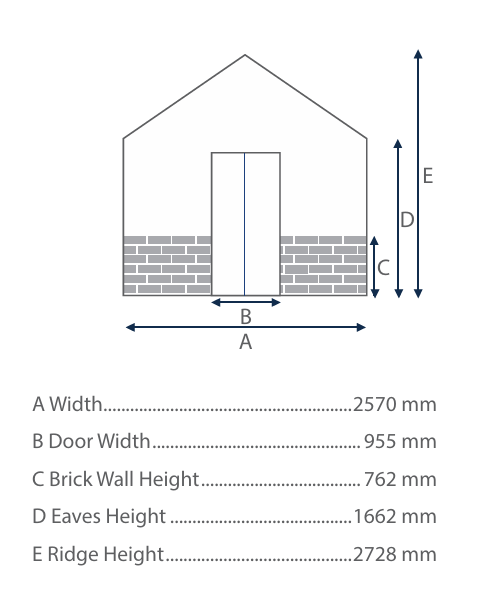 Elite 8'5 wide Featured Dwarf Wall Table