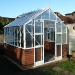 8'5" Wide Elite Thyme Dwarf Wall greenhouse in white