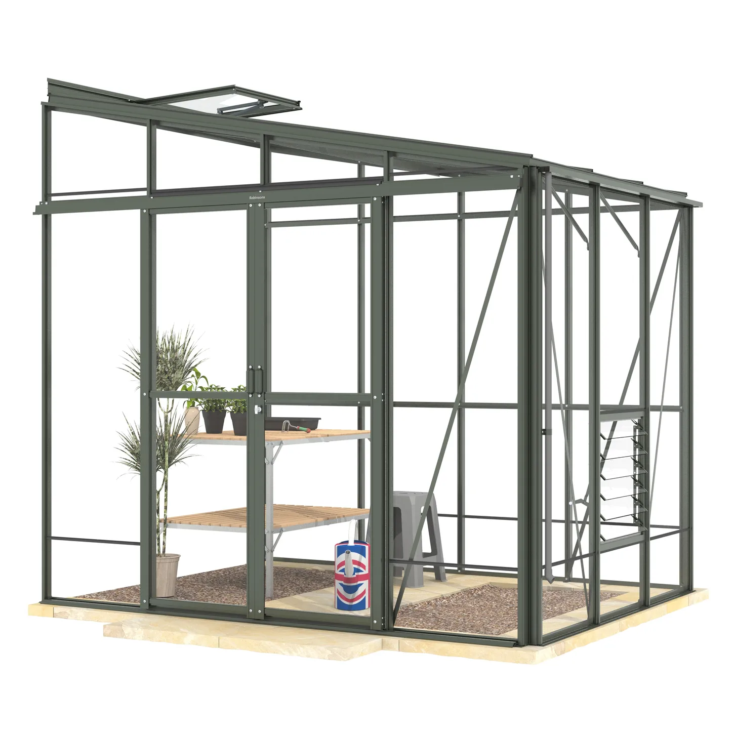 Robinsons Lean To 8'5" Wide Greenhouse