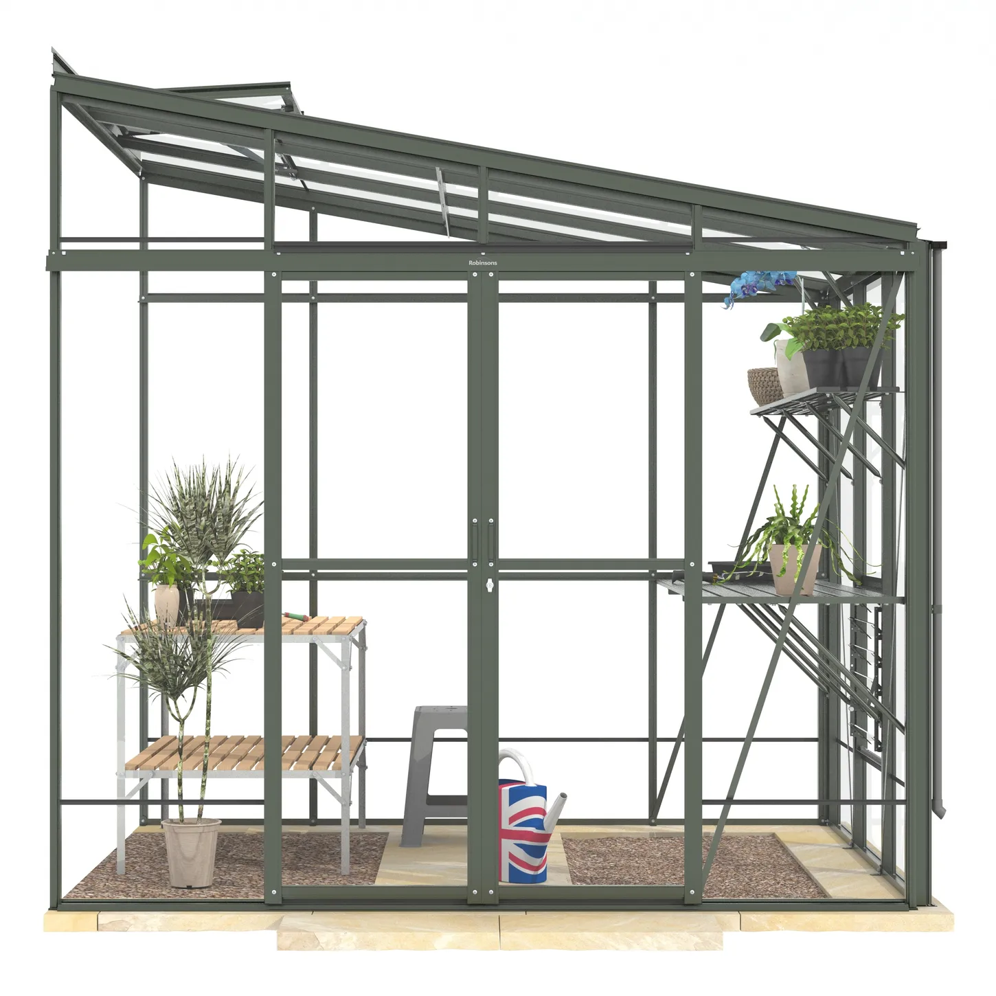 Robinsons Lean To 8'5" Wide Greenhouse