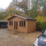 Topwood Office Apex with double doors glass to ground 18 x 10