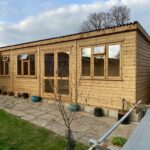 Topwood Bourne Storage Pent with double glazed doors & windows