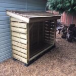 Topwood Log Store PENT 6 x 2 with rustic roof