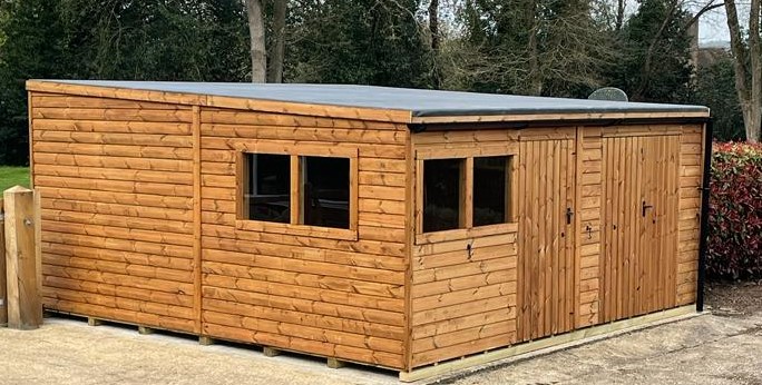 Breckland Garage Workshop Pent