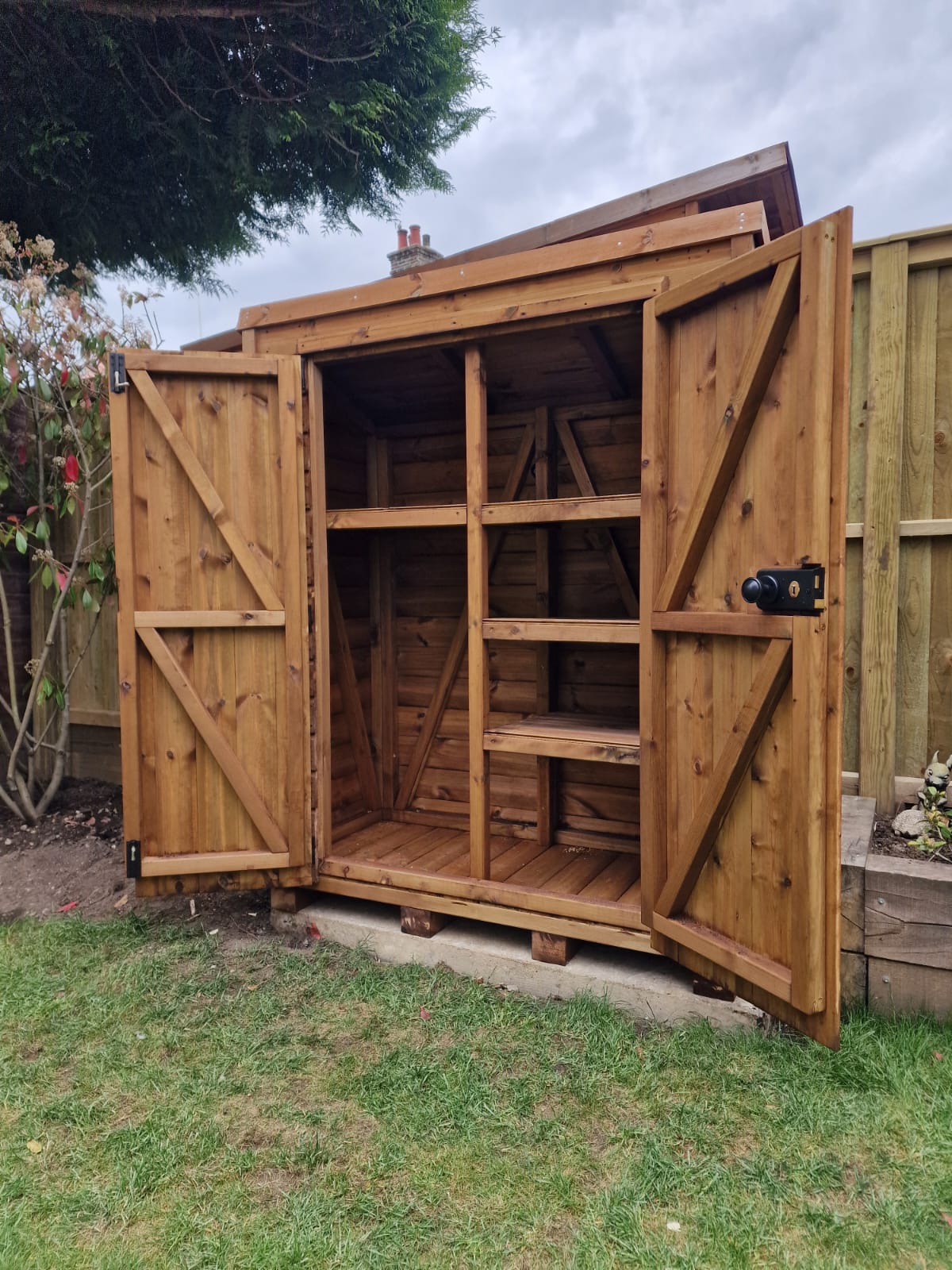 Breckland Mini shed pent with extra height & shelving