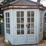 Breckland Heritage Octagonal Summerhouse painted in Olive Grey