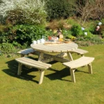 Zest Rose Round Picnic table