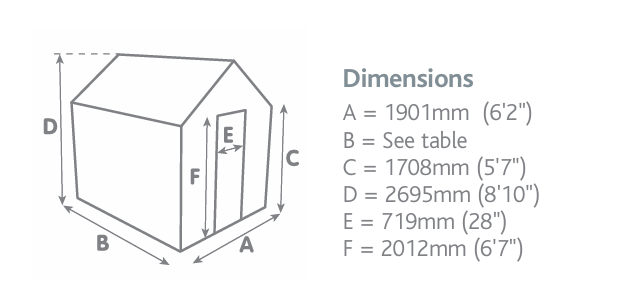 Alton Denstone HB Dimensions