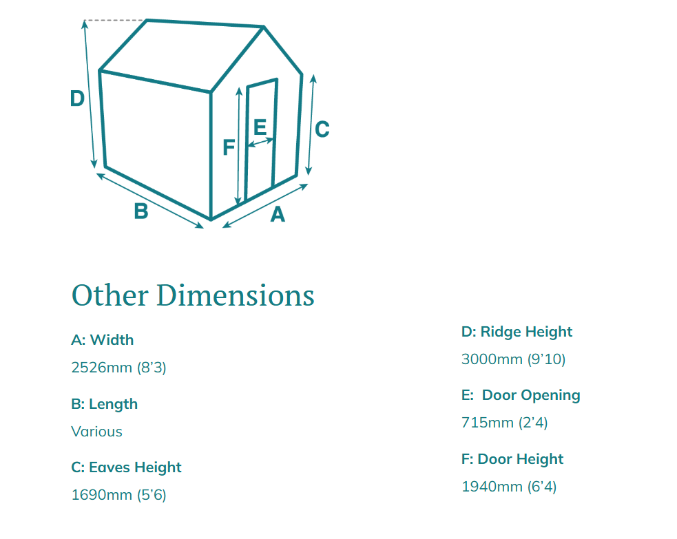 Swallow Eagle Dimensions