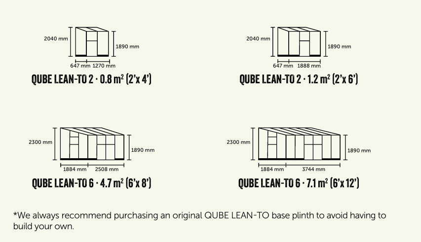 Halls Qube Lean-To